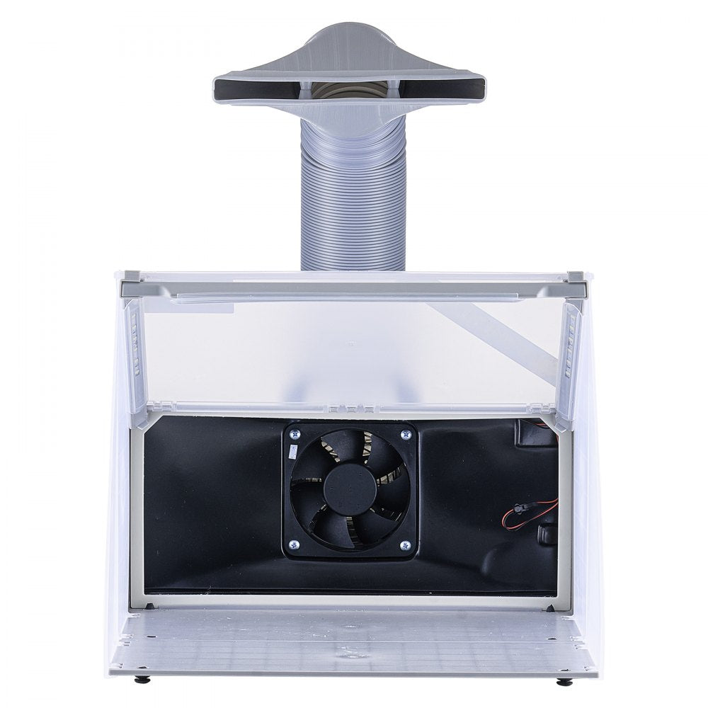 VEVOR Airbrush Spray Booth, Portable Hobby Airbrush Paint Spray Booth Kit with LED Lights, Exhaust Fan and Exhaust Extension Hose, Airbrush Paint Booth for Painting Models, Arts, Crafts, Cakes