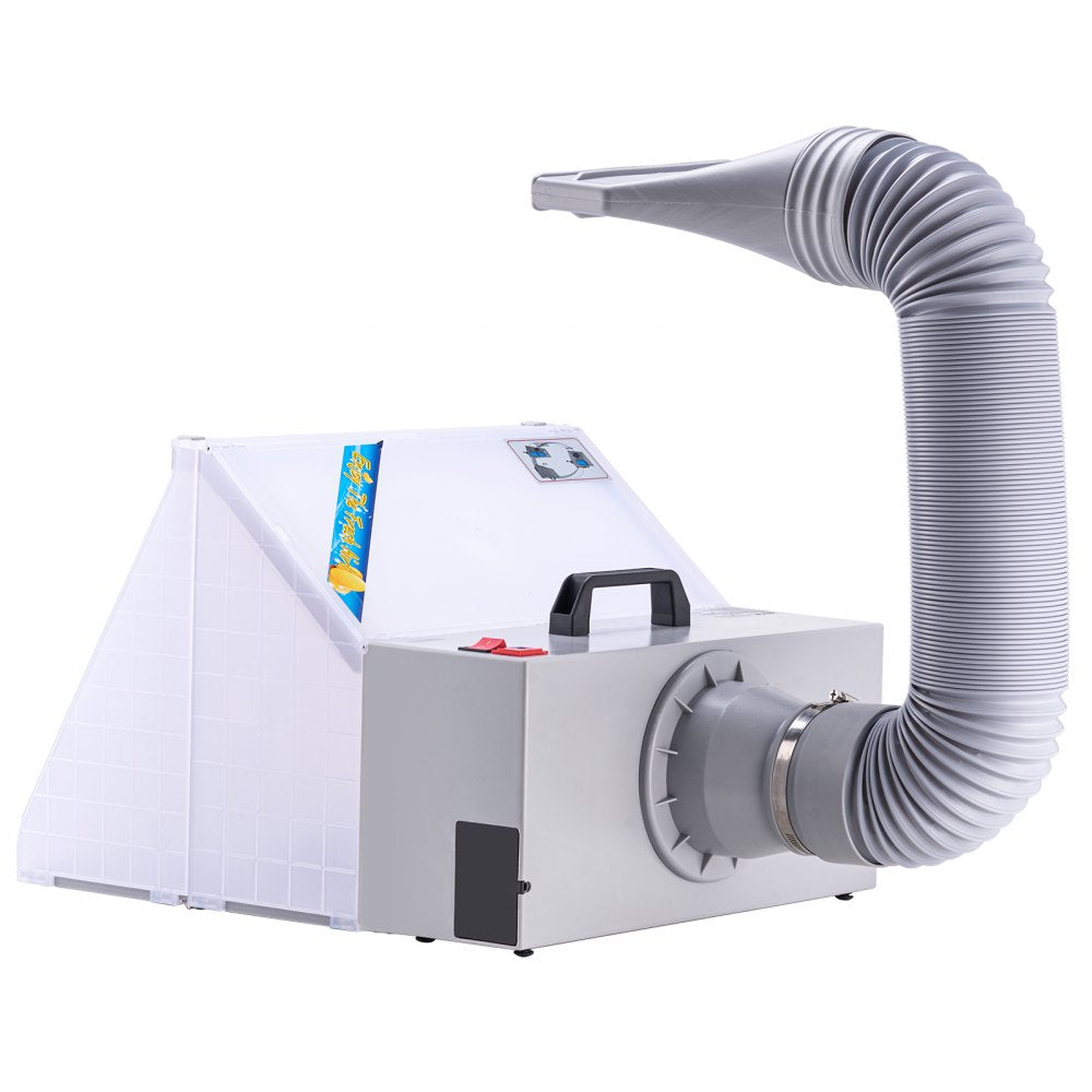VEVOR Airbrush Spray Booth, Portable Hobby Airbrush Paint Spray Booth Kit with LED Lights, Exhaust Fan and Exhaust Extension Hose, Airbrush Paint Booth for Painting Models, Arts, Crafts, Cakes