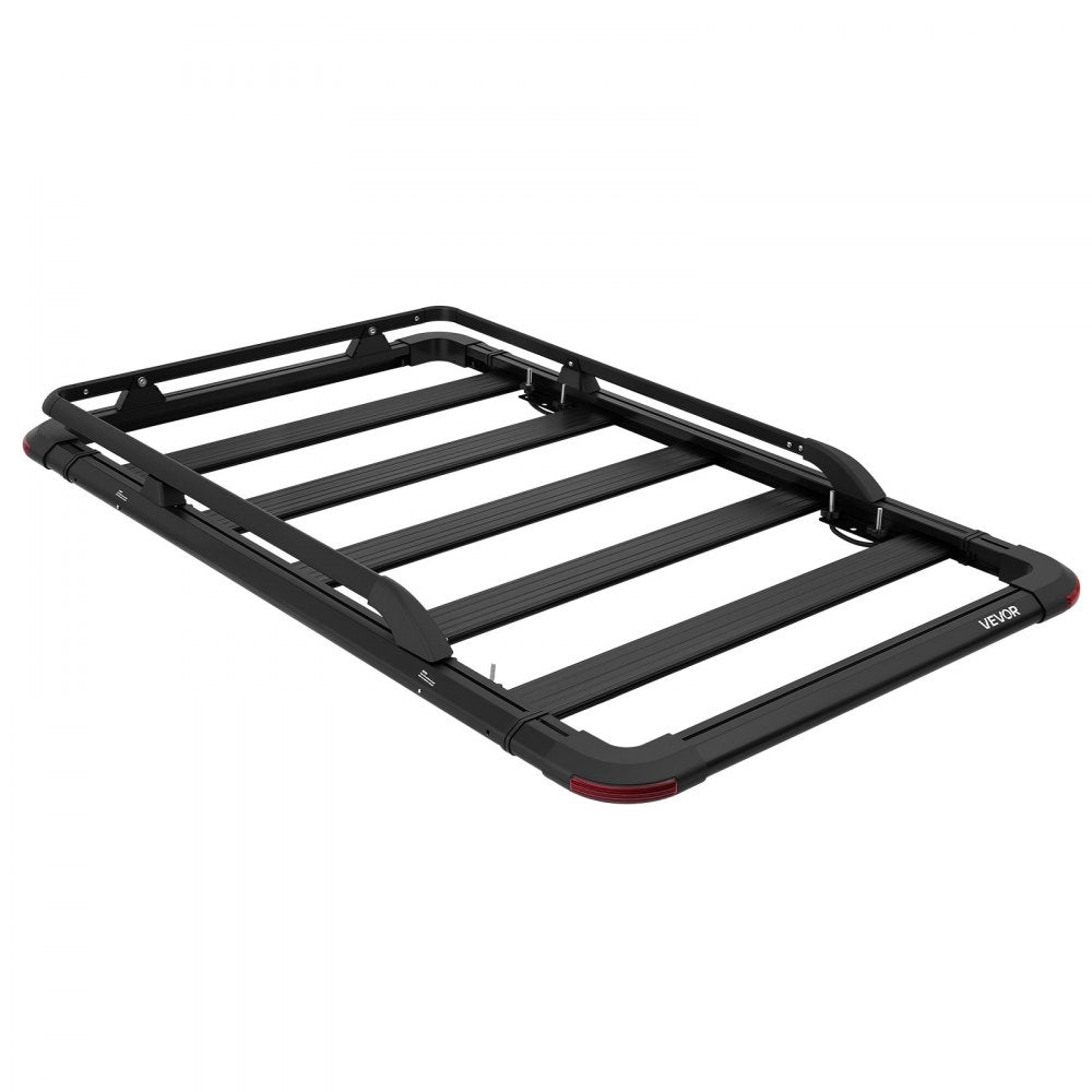 VEVOR Roof Rack Cargo Basket, 64 x 39 x 4.53 in, Heavy Duty Roof Top Carrier Basket with Extension, 200 lbs Capacity, All-Weather Car Top Luggage Holder, Universal Fit for SUVs Trucks Vehicles Pickups