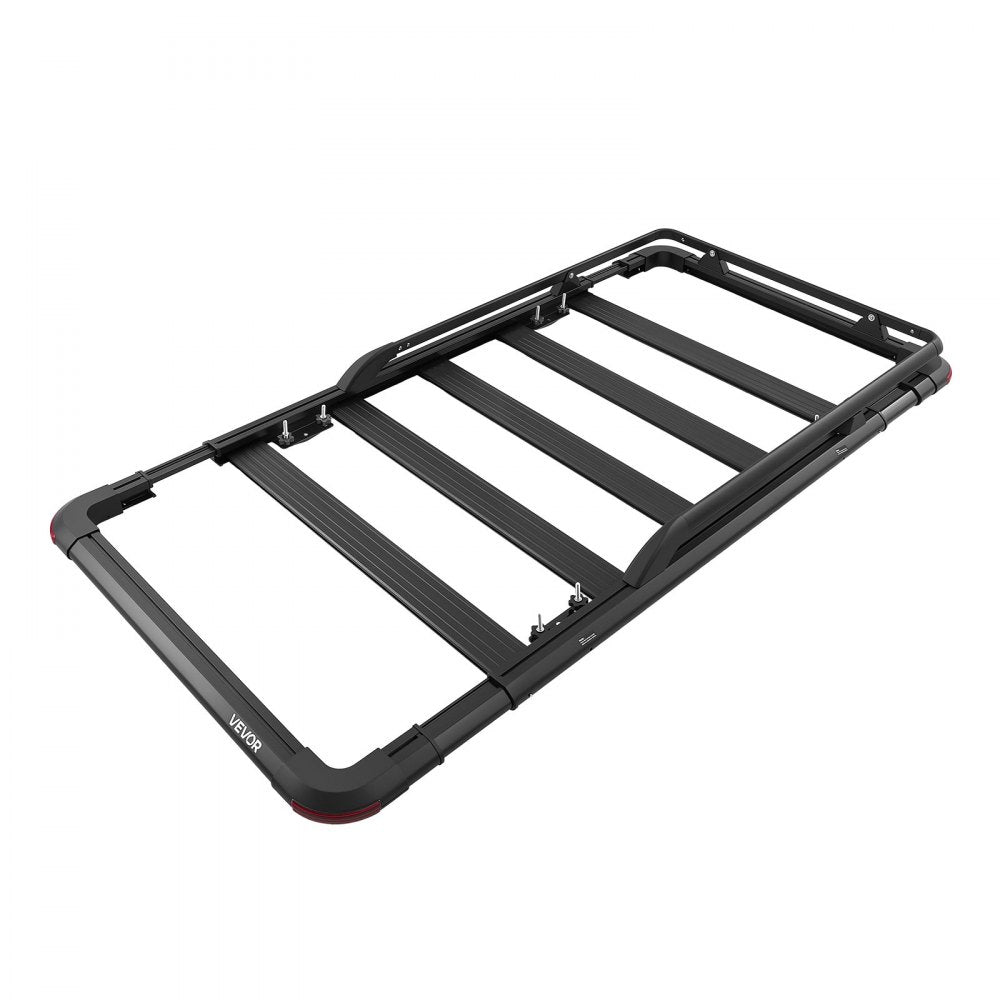 VEVOR Roof Rack Cargo Basket, 64 x 39 x 4.53 in, Heavy Duty Roof Top Carrier Basket with Extension, 200 lbs Capacity, All-Weather Car Top Luggage Holder, Universal Fit for SUVs Trucks Vehicles Pickups