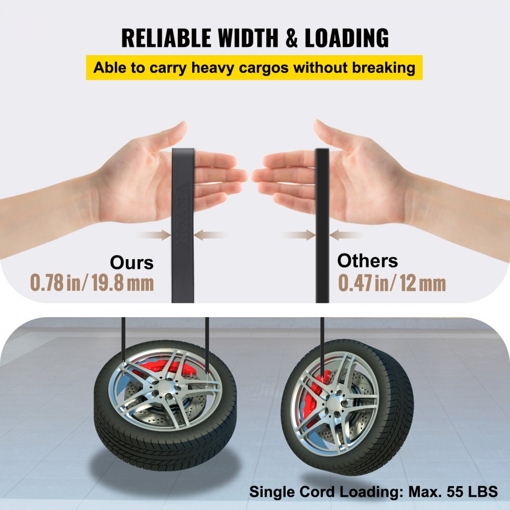 VEVOR Rubber Bungee Cords, 53 Pack 31\" Long, Weatherproof EPDM Rubber Tie Down Straps with Crimped S Hooks, Heavy Duty Outdoor Tarp Straps for Securing Flatbed Trailers, Canvases, Cargo, and More