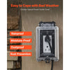 VEVOR Outdoor Outlet Cover, 1-Gang Weatherproof Electrical Outlet Cover with Lockable Design, High-Strength PC Material, 6-in-1 Outside Receptacle Socket, Horizontal/Vertical for Easy Installation