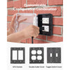 VEVOR Outdoor Outlet Cover, 2-Gang Weatherproof Electrical Outlet Cover with Lockable Design, High-Strength PC Material, 12-in-1 Outside Receptacle Socket, Horizontal/Vertical for Easy Installation