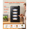 VEVOR Reptile Incubator 23L Digital Egg Incubator with Cooling & Heating, for Small Reptiles Hatching Lizard Snake Turtle Eggs, 50-104°F Temperature Control, LED Display & 3 Detachable Shelves, Black