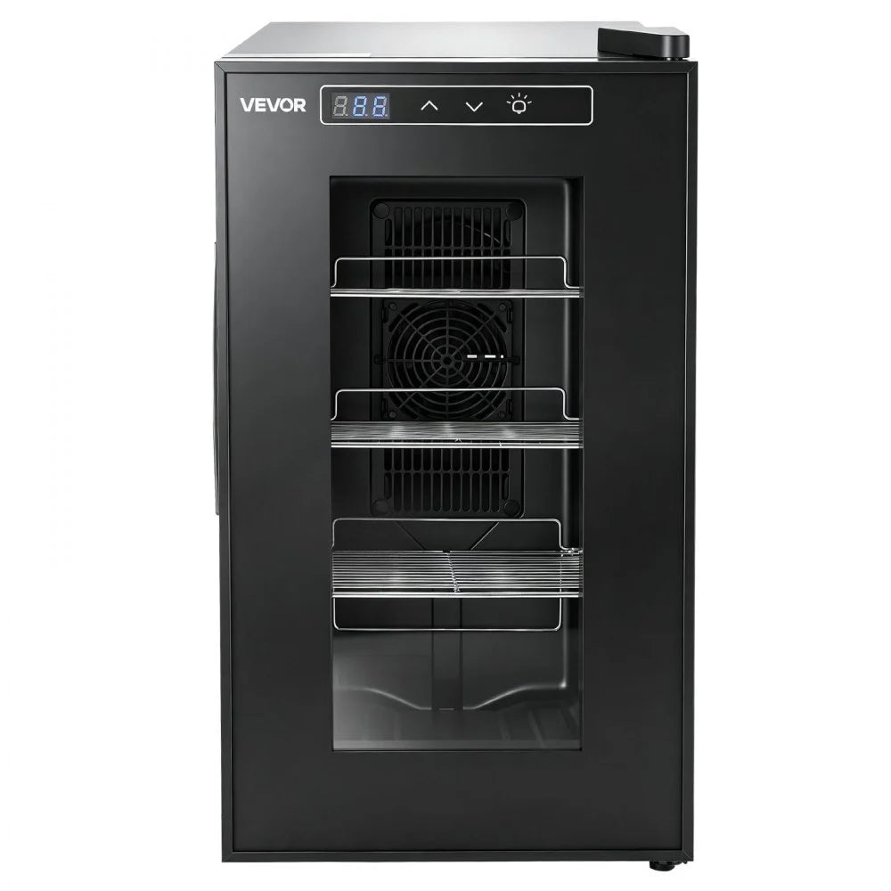 VEVOR Reptile Incubator 23L Digital Egg Incubator with Cooling & Heating, for Small Reptiles Hatching Lizard Snake Turtle Eggs, 50-104°F Temperature Control, LED Display & 3 Detachable Shelves, Black