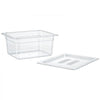 VEVOR 6-Pack Polycarbonate Food Pans, 1/2 Size, 6" Deep, with Lid, Clear, for Restaurants, Buffets and Salad Bars, Commercial Food Storage Containers, Dishwasher Compatible, Stackable, Scale Markings