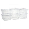 VEVOR 6-Pack Polycarbonate Food Pans, 1/2 Size, 6" Deep, with Lid, Clear, for Restaurants, Buffets and Salad Bars, Commercial Food Storage Containers, Dishwasher Compatible, Stackable, Scale Markings