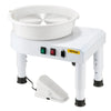 VEVOR Pottery Wheel, 11 in Ceramic Wheel Forming Machine, 60-300 RPM Adjustable Speed with Foot Pedal Control, Detachable Basin, Adjustable Lift Leg, Complete Accessories for Home Pottery, DIY, White