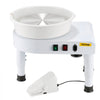 VEVOR Pottery Wheel, 11 in Ceramic Wheel Forming Machine, 60-300 RPM Speed Adjustable Foot Pedal, Adjustable Lift Leg, Detachable Basin, Complete Tool Accessory Kit for Work Art Craft DIY, White