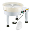 VEVOR Pottery Wheel, 14 in Ceramic Wheel Forming Machine, 60-300 RPM Adjustable Speed with Foot Pedal Control, Detachable Basin, Adjustable Lift Leg, Complete Accessories for Home Pottery, DIY, White