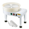 VEVOR Pottery Wheel, 14 in Ceramic Wheel Forming Machine, 60-300 RPM Adjustable Speed with Foot Pedal Control, Detachable Basin, Adjustable Lift Leg, Complete Accessories for Home Pottery, DIY, White