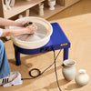 VEVOR Pottery Wheel, 14 in Ceramic Wheel Forming Machine, 60-300 RPM Adjustable Speed with Foot Pedal Control, Detachable Basin, Adjustable Lift Leg, Complete Accessories for Home Pottery, DIY, Blue