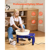 VEVOR Pottery Wheel, 14 in Ceramic Wheel Forming Machine, 60-300 RPM Speed Adjustable Foot Pedal, Adjustable Lift Leg, Detachable Basin, Complete Tool Accessory Kit for Work Art Craft DIY, Blue