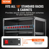 VEVOR 1U PDU, 10 Outlets, Rack Mount Power Strip Fits Standard 19" Server Racks, with Independent Switch Surge Protection & Overload Protection, 110-125V/15A, Ideal for Home and Office