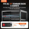 VEVOR 1U PDU, 8 Outlets, Rack Mount Power Strip Fits Standard 19" Server Racks, with Integrated Switch Surge Protection & Overload Protection, 110-125V/15A, Ideal for Home and Office