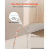 VEVOR Portable Foldable Bathtub 59.1"x23.6"x19.7" Soaking for Adults Beige, for Bathroom Shower Stall, 5-Layer Insulation, Space Saving, Family Hot SPA Ice Bath Tub with 2 Drain Ports, Indoor Outdoor