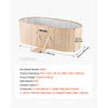 VEVOR Portable Foldable Bathtub 59.1"x23.6"x19.7" Soaking for Adults Beige, for Bathroom Shower Stall, 5-Layer Insulation, Space Saving, Family Hot SPA Ice Bath Tub with 2 Drain Ports, Indoor Outdoor