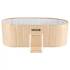 VEVOR Portable Foldable Bathtub 59.1"x23.6"x19.7" Soaking for Adults Beige, for Bathroom Shower Stall, 5-Layer Insulation, Space Saving, Family Hot SPA Ice Bath Tub with 2 Drain Ports, Indoor Outdoor