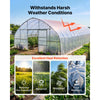 VEVOR Greenhouse Plastic Sheeting 12 x 100 ft 6 Mil Clear Polyethylene Film, for Farms Agriculture Garden Outdoor Plant, Water Sun Frost Wind Dust Resistant, Heavy Duty Thick Winter Hoop House Cover
