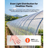 VEVOR Greenhouse Plastic Sheeting 12 x 100 ft 6 Mil Clear Polyethylene Film, for Farms Agriculture Garden Outdoor Plant, Water Sun Frost Wind Dust Resistant, Heavy Duty Thick Winter Hoop House Cover