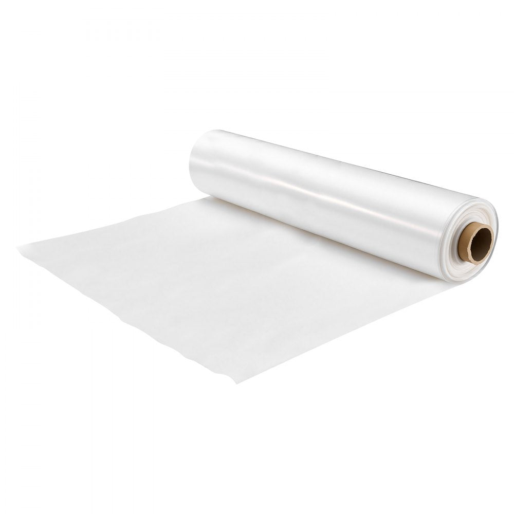 VEVOR Greenhouse Plastic Sheeting 10 x 100 ft 6 Mil Clear Polyethylene Film, for Farms Agriculture Garden Outdoor Plant, Water Sun Frost Wind Dust Resistant, Heavy Duty Thick Winter Hoop House Cover