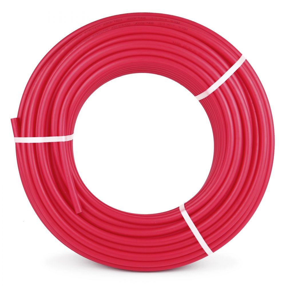 VEVOR 3/4" X 300Ft PEX Tubing Pex-B Red Hydronic Radiant Floor Heat Heating System Pex Pipe Pex Tube (3/4" , 300Ft/Red)