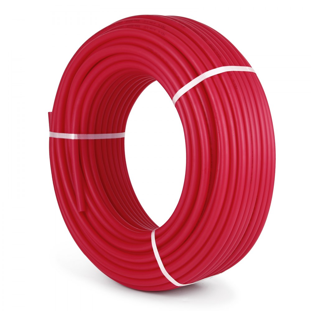 VEVOR Oxygen Barrier PEX Tubing - 1/2 Inch X 500 Feet Tube Coil - EVOH PEX-B Pipe for Residential Commercial Radiant Floor Heating Pex Pipe (1/2" O2-Barrier, 500Ft/Red)