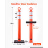 VEVOR Traffic Cones Delineator Posts, 42 Inch 6-Pack Orange Safety Post Cones with 11.8" x 11.8" Weighted Base & Reflective Strips for Parking Lots, Traffic Control, Road Safety, Construction Zones