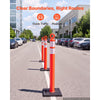 VEVOR Traffic Cones Delineator Posts, 42 Inch 3-Pack Orange Safety Post Cones with 11.8" x 11.8" Weighted Base & Reflective Strips for Parking Lots, Traffic Control, Road Safety, Construction Zones