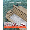 VEVOR Floating Cooler, 40 QT Floating Ice Chest with Dry Storage & Tow Rope, Premium LLDPE Amphibious Drink Cooler for Water & Land, Cruise Smoothly Stable on Lake, River, Pool, Beach, Kayak, Apricot