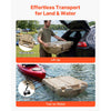 VEVOR Floating Cooler, 40 QT Floating Ice Chest with Dry Storage & Tow Rope, Premium LLDPE Amphibious Drink Cooler for Water & Land, Cruise Smoothly Stable on Lake, River, Pool, Beach, Kayak, Apricot