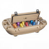 VEVOR Floating Cooler, 40 QT Floating Ice Chest with Dry Storage & Tow Rope, Premium LLDPE Amphibious Drink Cooler for Water & Land, Cruise Smoothly Stable on Lake, River, Pool, Beach, Kayak, Apricot