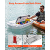 VEVOR Floating Cooler, 40 QT Floating Ice Chest with Dry Storage & Tow Rope, Premium LLDPE Amphibious Drink Cooler for Water & Land, Cruise Smoothly Stable on Lake, River, Pool, Beach, Kayak, White