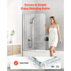 VEVOR Bathtub Shower Door 47" W x 55" H Semi-Frameless Bi-Fold Tub Door, 1/4" Clear Tempered Glass, Easy-Clean Nano Coating, 180° Folding, Adjustable Sealing Strip, for Home Bathroom Tub, Silver