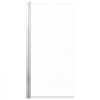 VEVOR Bathtub Shower Door 27.5" W x 55" H Frameless Pivot Tub Door, 1/4" Clear Tempered Glass, Easy-Clean Nano Coating, 180° Folding, Adjustable Sealing Strip, for Home Bathroom Tub, Silver