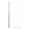 VEVOR Bathtub Shower Door 27.5" W x 55" H Frameless Pivot Tub Door, 1/4" Clear Tempered Glass, Easy-Clean Nano Coating, 180° Folding, Adjustable Sealing Strip, for Home Bathroom Tub, Silver