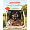 VEVOR Screen House Tent, 6 x 6 ft, 4-6 Person Pop Up SUV Tailgate Tent, Portable Screened in Canopy with Carry Bag, Netting Sides, for Car Camping, Garden, Patio, Backyard, Outdoor Activities, Beige