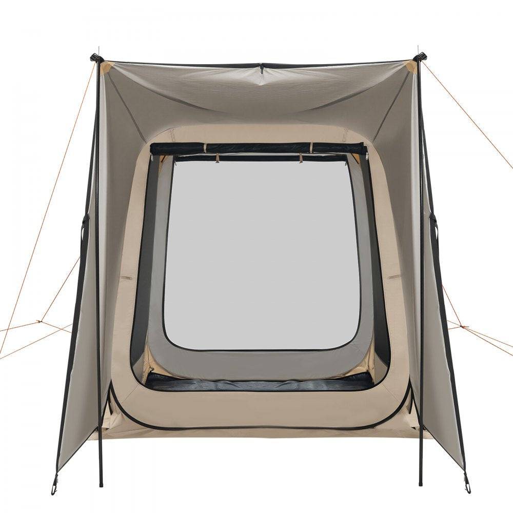 VEVOR Screen House Tent, 6 x 6 ft, 4-6 Person Pop Up SUV Tailgate Tent, Portable Screened in Canopy with Carry Bag, Netting Sides, for Car Camping, Garden, Patio, Backyard, Outdoor Activities, Beige