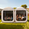 VEVOR Screen House Tent, 12 x 6 ft, 2 in 1 Pop Up Screen Tent, Portable Screened in Canopy with Carry Bag, Netting Sides, Ground Stakes, for Garden, Patio, Backyard, and Outdoor Activities, Beige