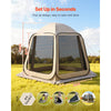 VEVOR Screen House Tent, 10 x 9.2 ft, 4-8 Person Pop Up Screen Tent, Portable Screened in Canopy with Carry Bag, Netting Sides, Ground Stakes, for Garden, Patio, Backyard, Outdoor Activities, Beige