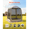 VEVOR Screen House Tent, 6 x 6 ft, 4-6 Person Pop Up Screen Tent, Portable Screened in Canopy with Carry Bag, Netting Sides, Ground Stakes, for Garden, Patio, Backyard, and Outdoor Activities, Beige