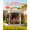 VEVOR Screen House Tent, 10 x 9.2 ft, 4-8 Person Pop Up Screen Tent with Extended Awning, Portable Screened in Canopy with Carry Bag, Netting Sides, for Patio, Backyard, and Outdoor Activities, Beige