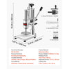 VEVOR Leather Punching Machine 3.94 x 3.94 in Manual Leather Hole Puncher, Hand Punch Press, 352.74 lbs Pressure, 1.57 in Stroke, Chuck Fixation, Sturdy Structure, for Fabric, Paper, and Silicone