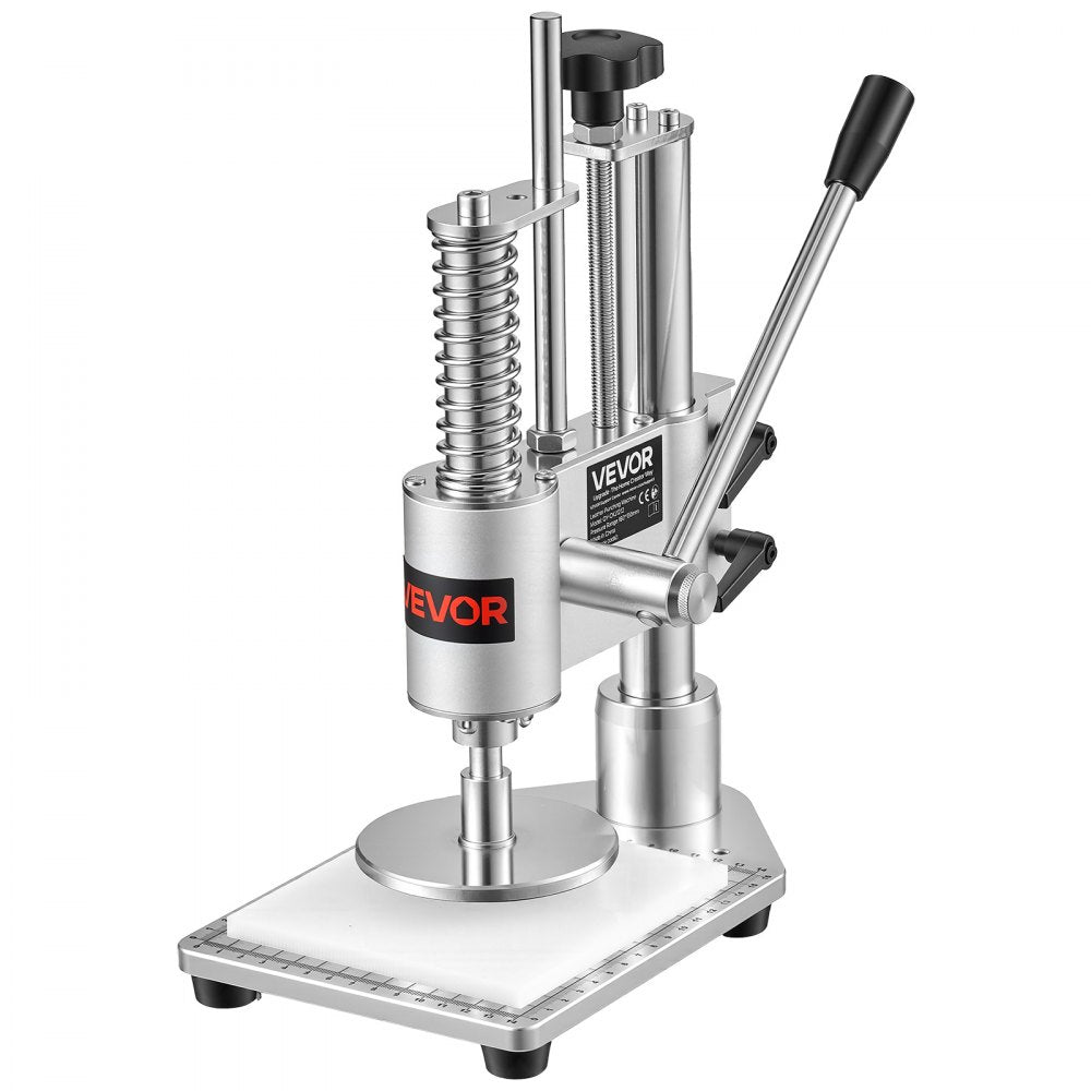 VEVOR Leather Punching Machine 3.94 x 3.94 in Manual Leather Hole Puncher, Hand Punch Press, 352.74 lbs Pressure, 1.57 in Stroke, Chuck Fixation, Sturdy Structure, for Fabric, Paper, and Silicone