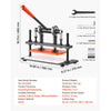 VEVOR Leather Cutting Machine 10.24 x 5.91 in Embossing Plate Die Cutter, Hand Press Leather Embossing & Die Cutting, 3300 lbs Pressure, 0.47 in Stroke, Dual Guide Shafts, for Fabric, Paper, Silicone