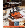 VEVOR Leather Cutting Machine 11.02 x 5.51 in Embossing Plate Die Cutter, Hand Press Leather Embossing & Die Cutting, 3300 lbs Pressure, 0.47 in Stroke, Dual Guide Shafts, for Fabric, Paper, Silicone