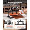 VEVOR Leather Cutting Machine 11.02 x 5.51 in Embossing Plate Die Cutter, Hand Press Leather Embossing & Die Cutting, 3300 lbs Pressure, 0.47 in Stroke, Dual Guide Shafts, for Fabric, Paper, Silicone