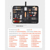 VEVOR Leather Working Tools Kit, 59 PCS Leather Craft Tools with Portable Canvas Storage Bag, Engraving Punching Sewing Stamping Sanding Tools, Ideal for Beginners DIY Enthusiasts and Professionals