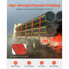 VEVOR Winch Straps, 4" x 30', 6000 lbs Load Capacity, 18000 lbs Breaking Strength, Truck Straps with Flat Hook, Flatbed Tie Downs Cargo Control for Trailers, Farms, Rescues, Tree Saver, Red (10 Pack)