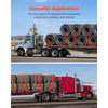 VEVOR Winch Straps, 4" x 30', 6000 lbs Load Capacity, 18000 lbs Breaking Strength, Truck Straps with Flat Hook, Flatbed Tie Downs Cargo Control for Trailers, Farms, Rescues, Tree Saver, Red (10 Pack)